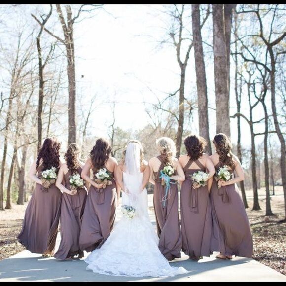 Convertible Bridesmaid dress - Taupe - Picture 3 of 7